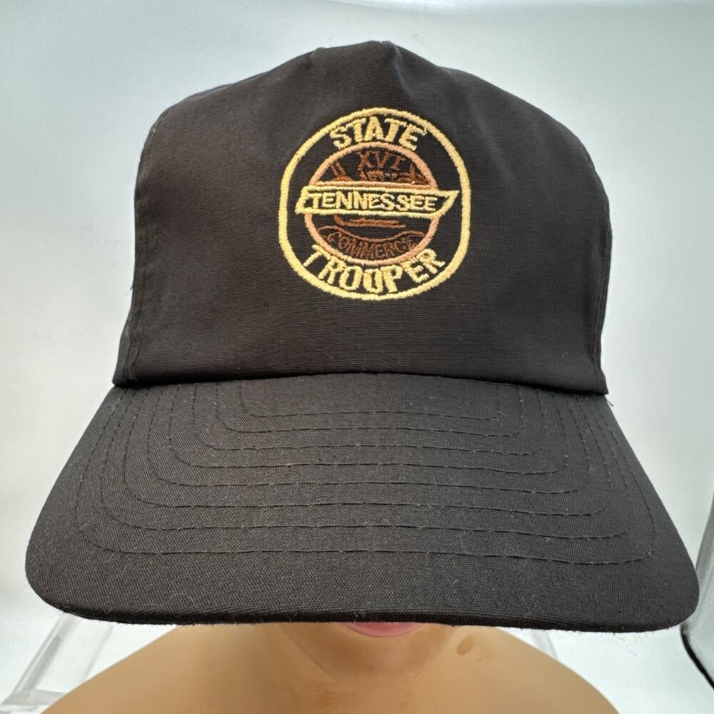 Tennessee State Police Trooper Hat Cap Strap Back One Size Black Nissin Mens